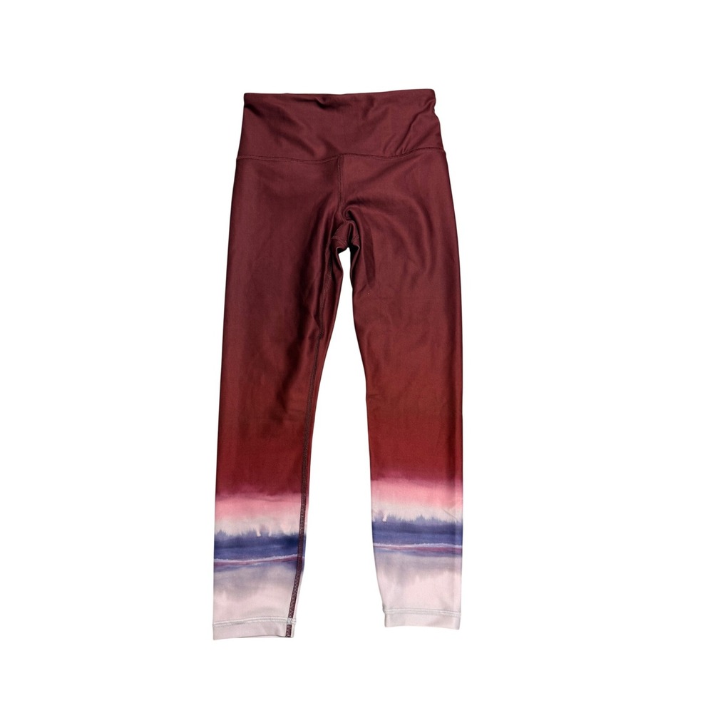 Athleta Elation 7/8 Tight Leggings Ultra High Rise Maroon Ombre Petite XS NEW‎